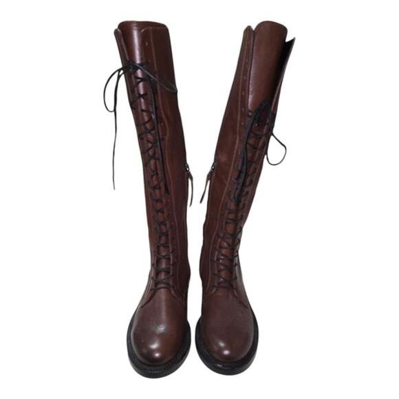 Sam Edelman Women's Nance Tall‎ Lace Up Leather Boots Brown US 6 M - Picture 12 of 14